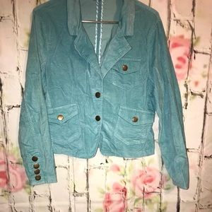 Velvet like blue blazer size xl